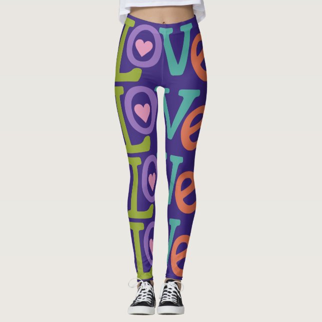 Colourful Love leggings (Front)