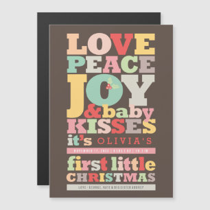 Colourful Love Peace Joy And Baby Kisses Letters