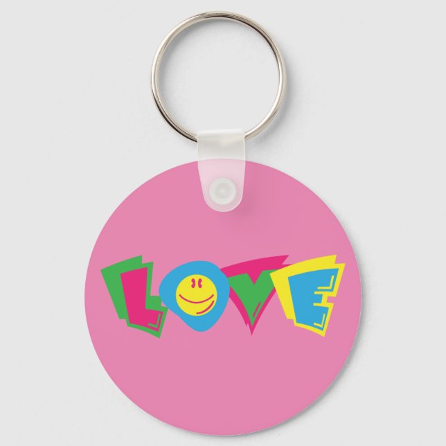 Colourful love sign keychain (Front)