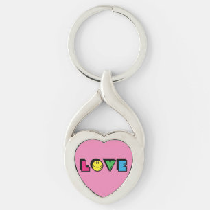 Colourful love sign keychain