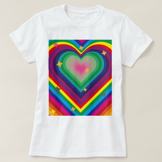 Colourful Love T-Shirt for Women (Design Front)