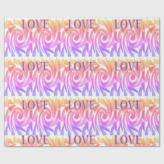 Colourful "Love" Wrapping Paper