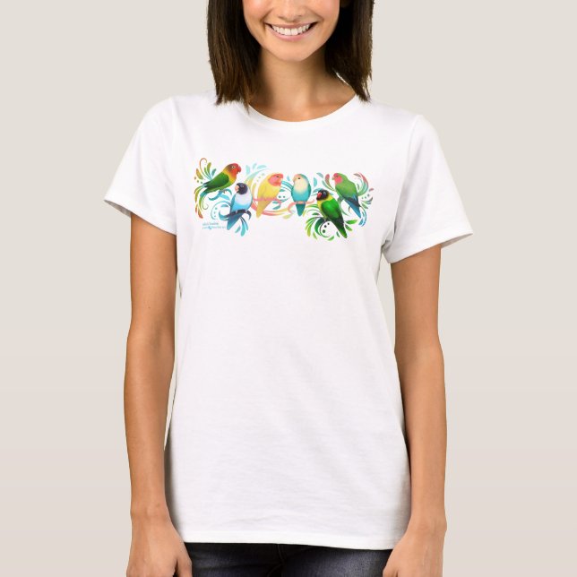 Colourful Lovebirds T-Shirt (Front)