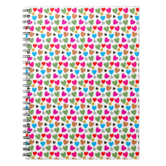 Colourful Lovely Hearts - Love comes in all colour Notebook