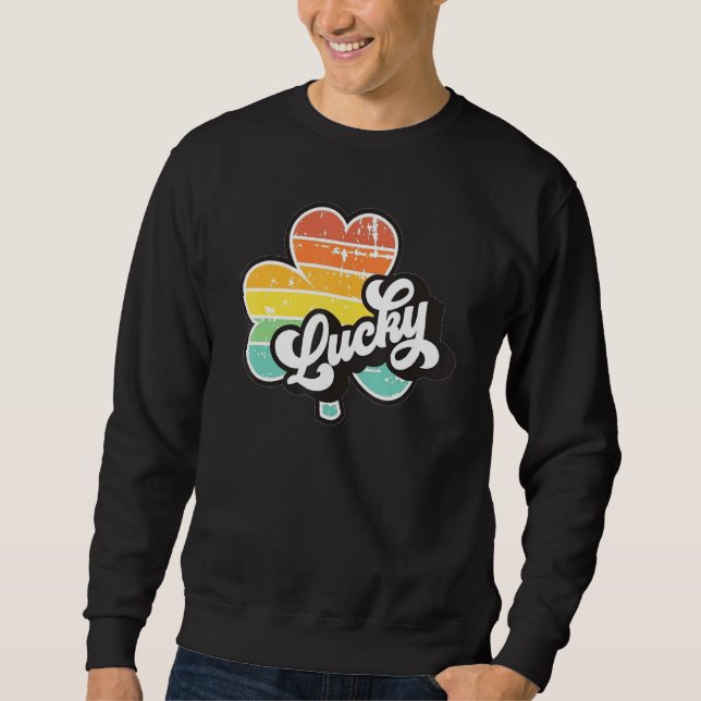 Colourful Lucky Shamrock Sweatshirt (Front)