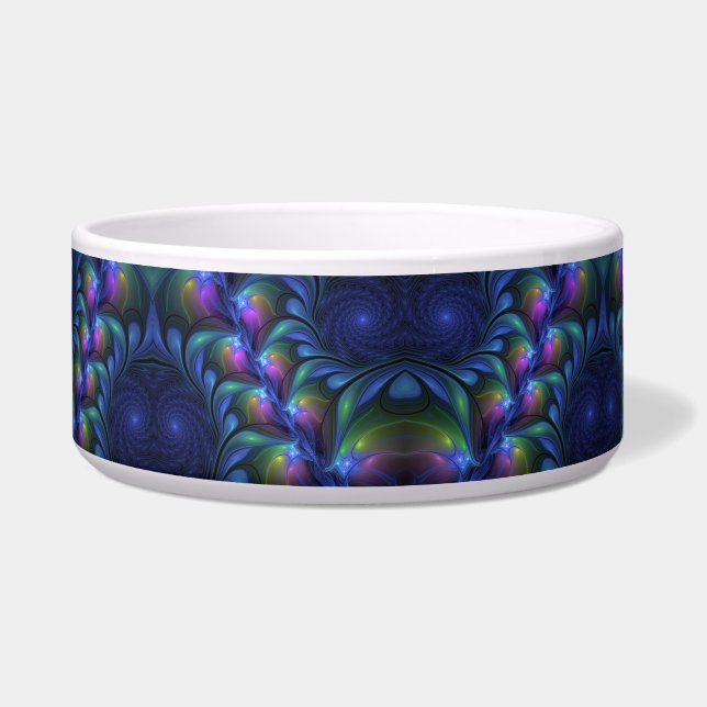 Colourful Luminous Abstract Blue Pink Green Fracta (Front)