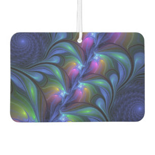 Colourful Luminous Abstract Blue Pink Green Fracta Air Freshener