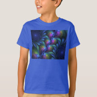 Colourful Luminous Abstract Blue Pink Green Fracta