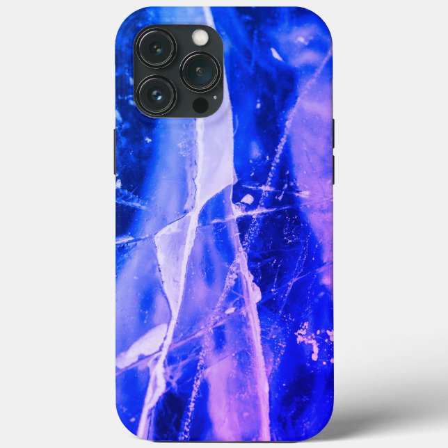 Colourful Luminous Abstract Blue White Navy Case-Mate iPhone Case (Back)