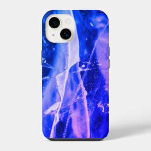 Colourful Luminous Abstract Blue White Navy Leggin iPhone 14 Case