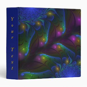 Colourful Luminous Abstract Modern Fractal Art Tex Binder