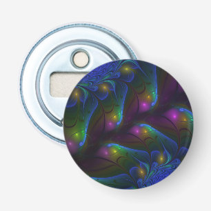 Colourful Luminous Abstract Modern Trippy Fractal Bottle Opener