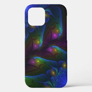 Colourful Luminous Abstract Modern Trippy Fractal iPhone 12 Case