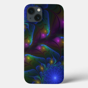 Colourful Luminous Abstract Modern Trippy Fractal iPhone 13 Case