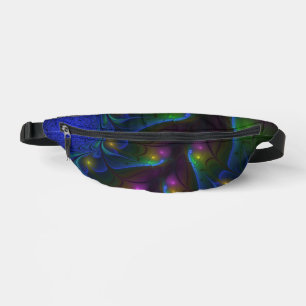 Colourful Luminous Abstract Modern Trippy Fractal Fanny Pack