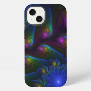 Colourful Luminous Abstract Modern Trippy Fractal iPhone 13 Case