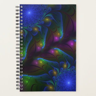 Colourful Luminous Abstract Modern Trippy Fractal Planner