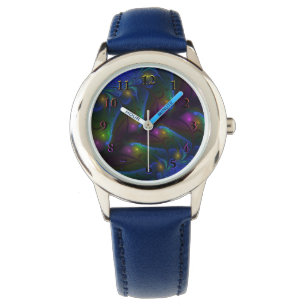 Colourful Luminous Abstract Modern Trippy Fractal Watch