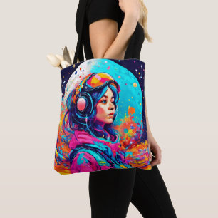 Colourful Lunar Girl Tote Bag