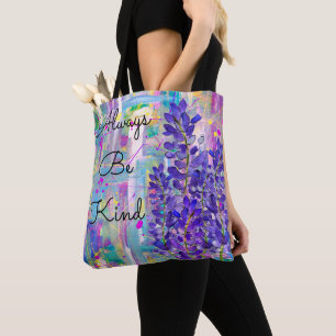 Colourful Lupine Flowers with Words Tote Bag