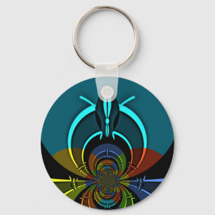 Colourful Maasai Shield Design Keychain