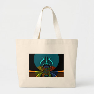 Colourful Maasai Shield Design Large Tote Bag