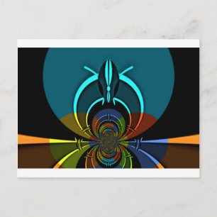 Colourful Maasai Shield Design Postcard