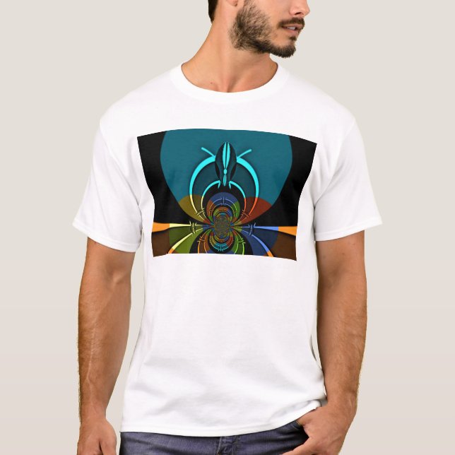 Colourful Maasai Shield Design T-Shirt (Front)
