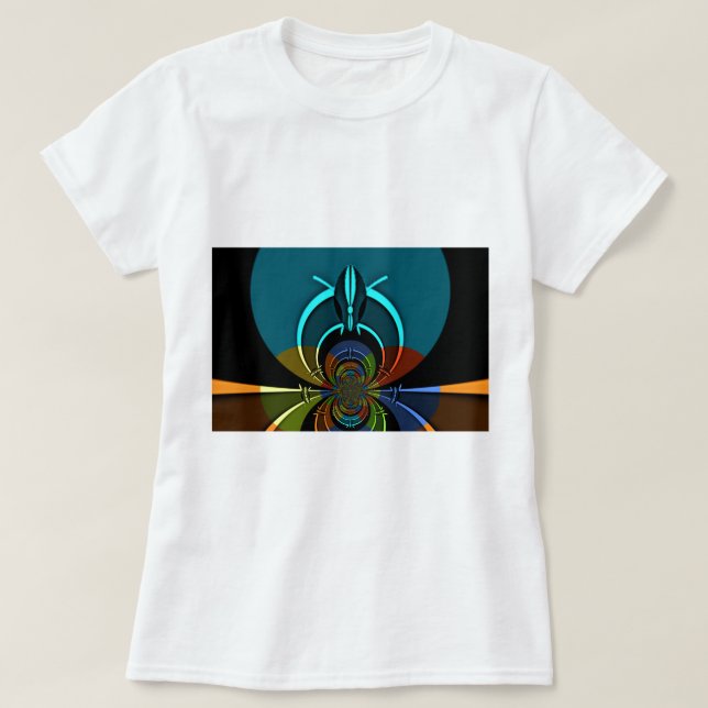 Colourful Maasai Shield Design T-Shirt (Design Front)