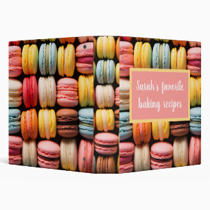 colourful macarons bakery binder