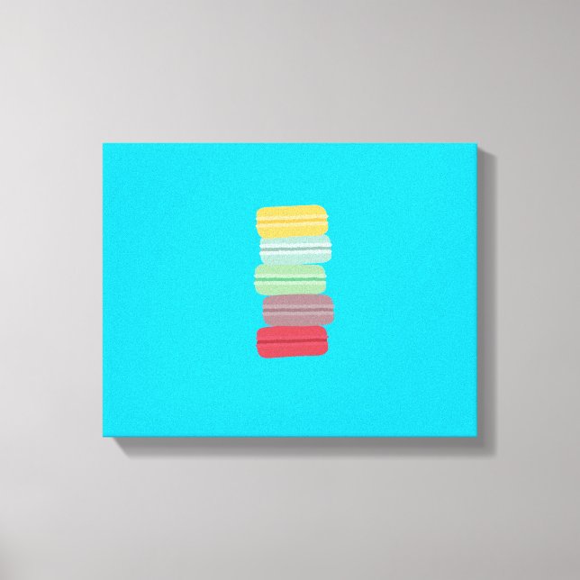 colourful macarons canvas print (Front)