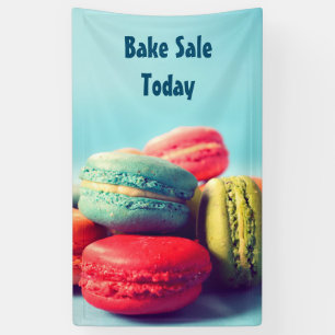 Colourful Macarons Cookies Banner for Your Event