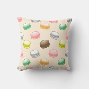 Colourful Macarons Throw Pillow