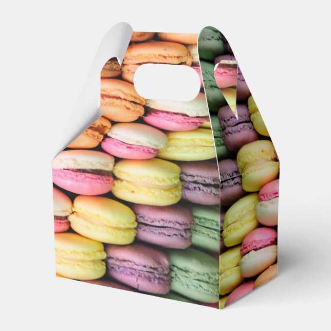 Colourful Macaroons Favor Box (Front Side)