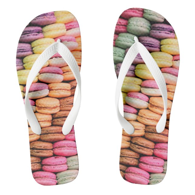 Colourful Macaroons Quirky Flip Flops (Footbed)