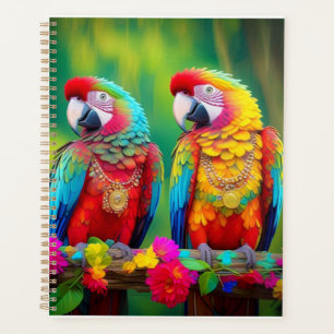 Colourful Macaw Birds on The Branch-67859 Planner