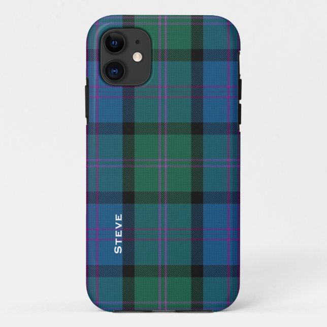 Colourful MacThomas Clan Tartan Plaid Case-Mate iPhone Case (Back)
