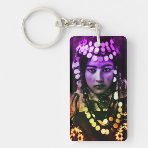 Colourful Maghreb Ouled Naïl Berber Girl Female Keychain