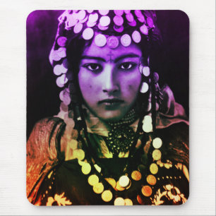 Colourful Maghreb Ouled Naïl Berber Girl Mouse Pad