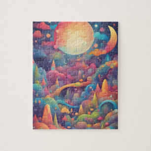 Colourful Magic Enchanted Valley Jigsaw Puzzle