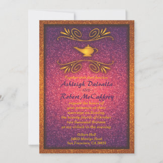 Colourful Magic Lamp Wedding Invitation 2