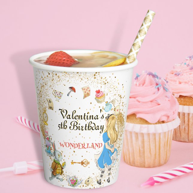 Colourful Magical Alice's Wonderland Birthday Paper Cups (Creator Uploaded)