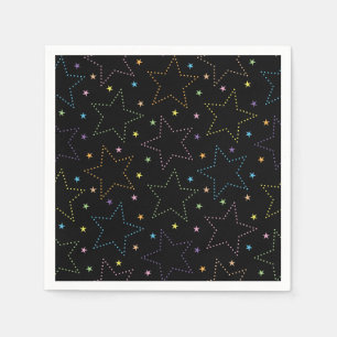 Colourful Magical Starry Night Sky Pattern Napkin
