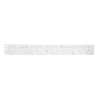 Colourful Magical Starry Night Sky Pattern Satin Ribbon
