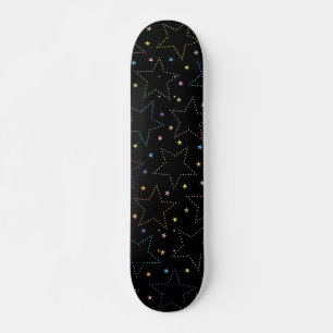 Colourful Magical Starry Night Sky Pattern Skateboard