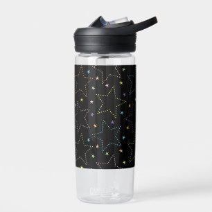 Colourful Magical Starry Night Sky Pattern Water Bottle