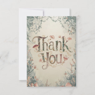 Colourful Magical Woods Woodland Thank You Card