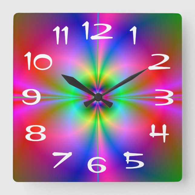 Colourful Magnetosphere Wall Clock (Front)