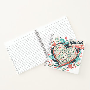 Colourful Mahjong Tiles Asian Game Night Design Notebook