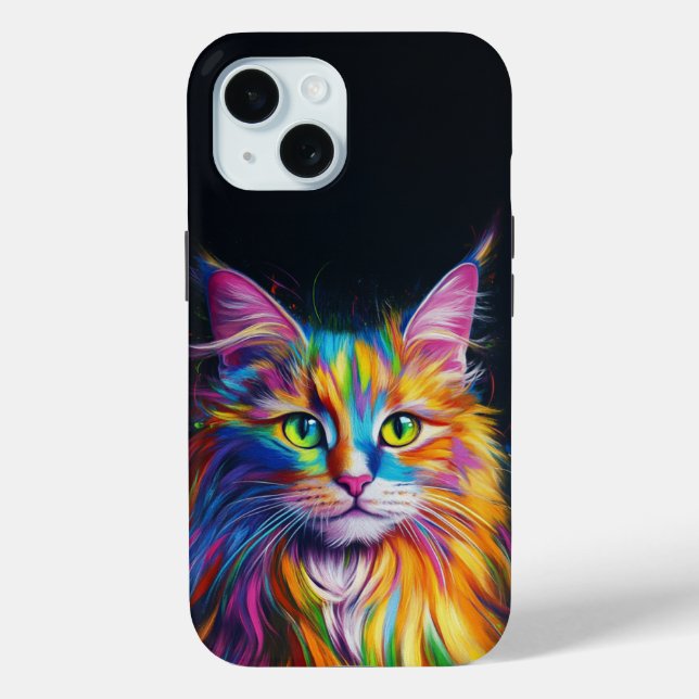 Colourful Maine Coon Phone Case (Back)
